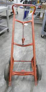 lot 3 image: Heavy duty Meco barrell cart 1,000 lb cap