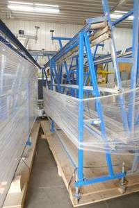 lot 6 image: 9 ft A frame L-style GlassWood Material Handling Fabricating Stand