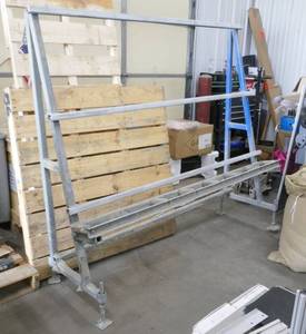 lot 14 image: 6 ft A frame L-style GlassWood Material Handling Fabricating Stand