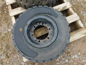 lot 35 image: 2 - Misc. Forklift Tires on Rims