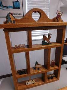 lot 46 image: 1 Shadow Box and 3 Wooden Shelves