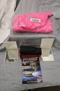 lot 147 image: JOY MANGANO CleanBoss Expandable Tote & Mirrors & Bell& Howell Tactical Light