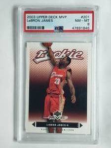 lot 3 image: Lebron James Rookie 2003 Upper Deck MVP #201