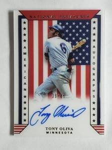lot 6 image: Tony Olivia 2020 Panini National Treasures AA-TO, On Card Auto, Numbered 925