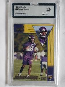 lot 13 image: Randy Moss Rookie 1998 Pacific Trading Aurora No. 94, Advanced Grading 9.5 Mint