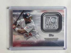lot 26 image: Kirby Puckett 2021 Topps Commemorative 70th Anniversary Patch