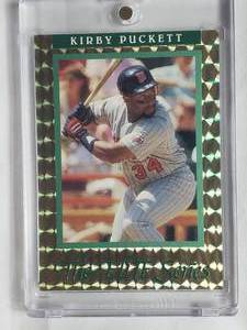 lot 29 image: Kirby Puckett 1991 Leaf The Elite Series Rare Insert Card 17 of 18, Numbered 6,81410,000