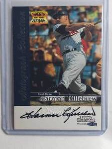 lot 33 image: Harmon Killebrew 1989 Fleer Greats of the Game Autograph Collection On Card Auto