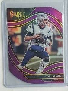 lot 57 image: Tom Brady 2020 Panini Select Purple Prizm Field Level No. 301