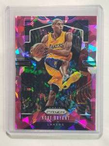 lot 65 image: Kobe Bryant 2019-20 Panini Pink Prizm Cracked Ice No. 8 - Jersey Number