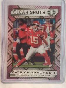 lot 72 image: Patrick Mahomes 2020 Panini Illusions Clear Shots No. 1