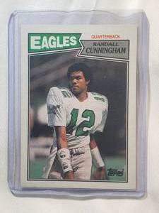 lot 74 image: Randall Cunningham Rookie 1987 Topps No. 296