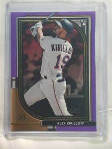 lot 95 image: Alex Kirilloff Purple Rookie 2021 Topps Museum Collection Numbered 5499