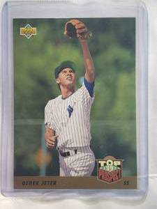 lot 96 image: Derek Jeter Rookie 1993 Upper Deck Top Prospect No. 449