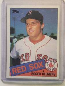 lot 122 image: Roger Clemens Rookie 1985 Topps No. 181