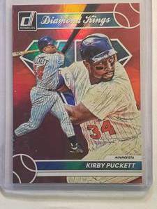 lot 130 image: Kirby Puckett 2023 Red Foil Diamond Kings No. 15, Numbered 7862023