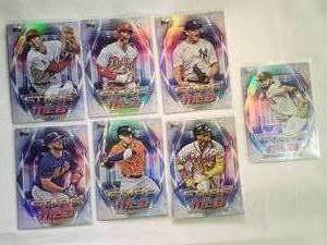 lot 142 image: Lot of 7, 2023 Stars of MLB Inserts Shohei Ohtani, Bryce Harper, Fernando Tatis Jr., Ronald Acuna Jr., Alex Bregman, Gerrit Cole, Pete Alonso