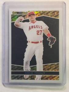 lot 147 image: Mike Trout 2021 Topps Black Gold No. BGC-3