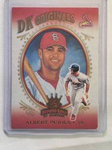 lot 161 image: Albert Pujols 2002 Diamond Kings DK Originals No. DK-5, Numbered 6361000