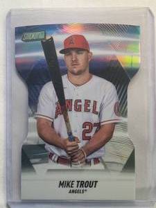 lot 164 image: Mike Trout 2022 Topps Stadium Club Die Cut Refractor No. T-17
