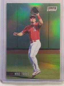 lot 168 image: Mike Trout 2021 Topps Stadium Club Refractor No. 200