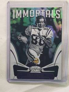lot 197 image: Cris Carter 2018 Panini Certified Immortals No. 102, Numbered 492499