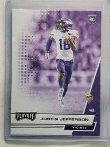 lot 210 image: Justin Jefferson Rookie Panini Playoff No. 213