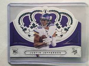 lot 224 image: Justin Jefferson Rookie Panini Crown Royal Die Cut No. CR-11
