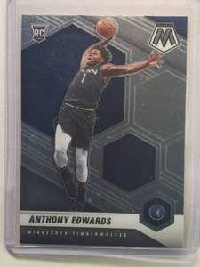 lot 232 image: Anthony Edwards Rookie 2020-21 Panini Mosaic No. 201