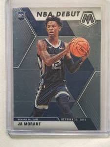 lot 241 image: Ja Morant Rookie 2019-20 Panini Mosaic NBA Debut No. 274