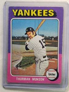 lot 251 image: Thurman Munson 1975 Topps No. 20