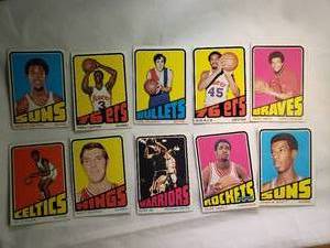 lot 263 image: Lot of 10 1972 Topps Basketball