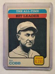 lot 268 image: Ty Cobb the All-Time Hit Leader 1973 Topps No. 471
