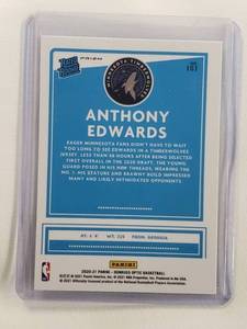 lot 281 image: Anthony Edwards Rookie 2020-21 Panini Pulsar Prizm No. 151