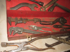 lot 50 image: Antique Wrenches & Pilers