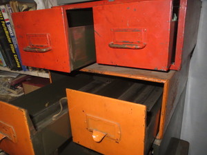 lot 84 image: 2 OrangeRed Cabinet