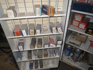 lot 86 image: White Metal Cabinet...
