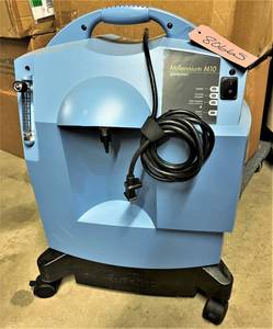 lot 1 image: MSRP $2000 Home Health 10 Liters of Oxygen Flow Per Minute Respironics Millenium Model M10 Medical Grade Oxygen Concentrator WOW Up to 10Liters Per Minute Oxygen Bars, Spas, Torch Welding, Fish Farming & More - Like New Condition Only 6089 Hours