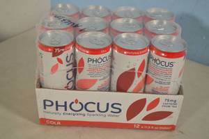 lot 3 image: Phocus Naturally Energizing Sparkling Water 12-Pack Cola Flavor