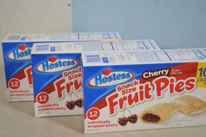 lot 5 image: 3ct Hostess Cherry Flavor Snack Size Fruit Pies 12-Pack