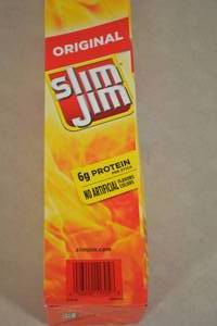 lot 31 image: Box of Slim Jims Meat Sticks Original Flavor