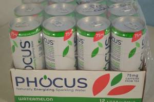 lot 88 image: Phocus Naturally Energizing Sparkling Water 12-Pack Watermelon Flavor