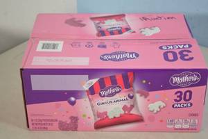lot 92 image: Case of Mothers Frosted Circus Animal Cookies 30 Packs