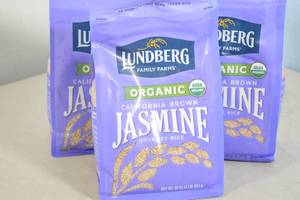 lot 105 image: 3ct Lundberg Family Farms Organic California Brown Jasmine Gourmet Rice