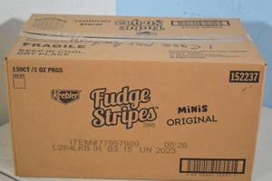 lot 224 image: Case of Keebler Fudge Stripes Minis Cookies