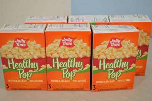 lot 61 image: 6ct Jolly Time Healthy Pop Popcorn 3-Pack Butter & Sea Salt Flavor 94% fat Free