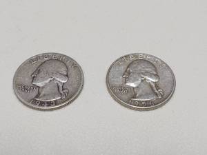 1943 & 1956 Silver quarters