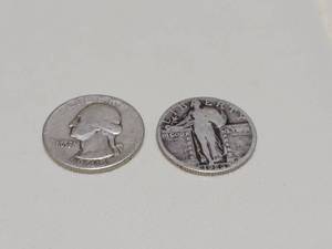 1945 & 1926 Standing liberty Silver Quarter