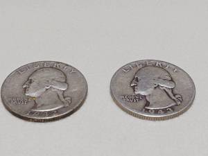 1942 & 1943 Silver Quarters