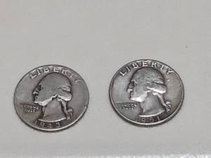 1943 & 1951 Silver Quarters